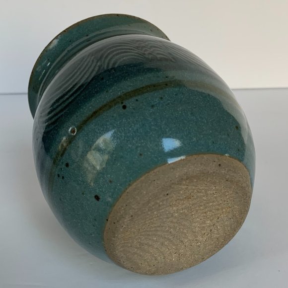 2 Hand Thrown Studio Art Pottery Mugs Blue Artisan Handcrafted Signed - Picture 10 of 13